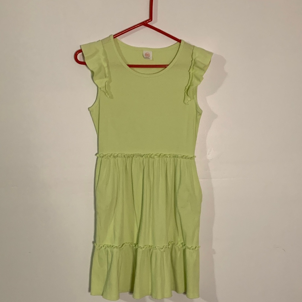 Wonder Nation Light Green Ruffle Dress